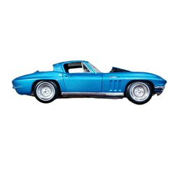Maisto 1965 Blue Chevrolet Corvette Scale 1:18 Missing Drivers Side Tires  Thumbnail