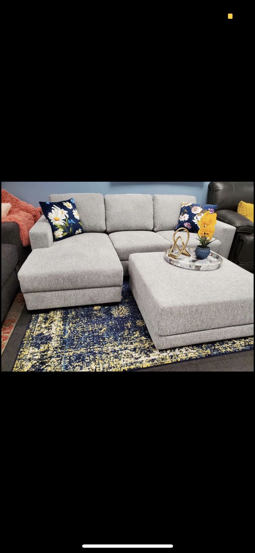Small L shaped sofa sectional- high quality- solid frame- only $599 - delivery & pickup available