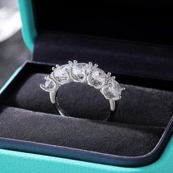Lovely Round Dainty CZ Gems Silver Plated Trendy Fashion Eternity Rings, K837
 
  Thumbnail
