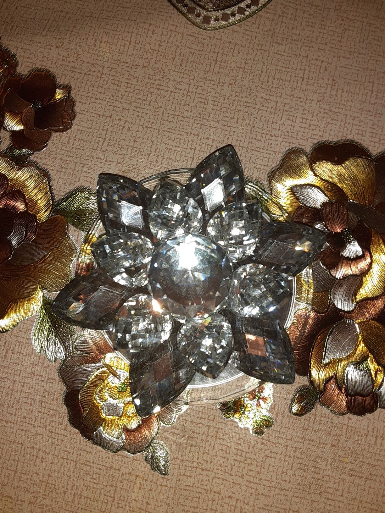 Glass jar with glass flower top