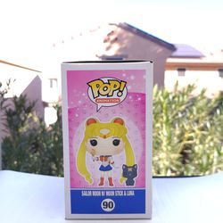 Sailor Moon With Moon Stick & Luna #90 Animation Sailor Moon Hot Topic Funko Pop Exclusive Thumbnail