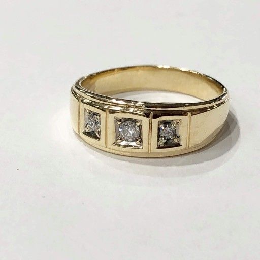 10K Yellow Gold Men's Diamond Wedding Band Size: 13 with approx. 0.35 cttw Diamonds 93906-1