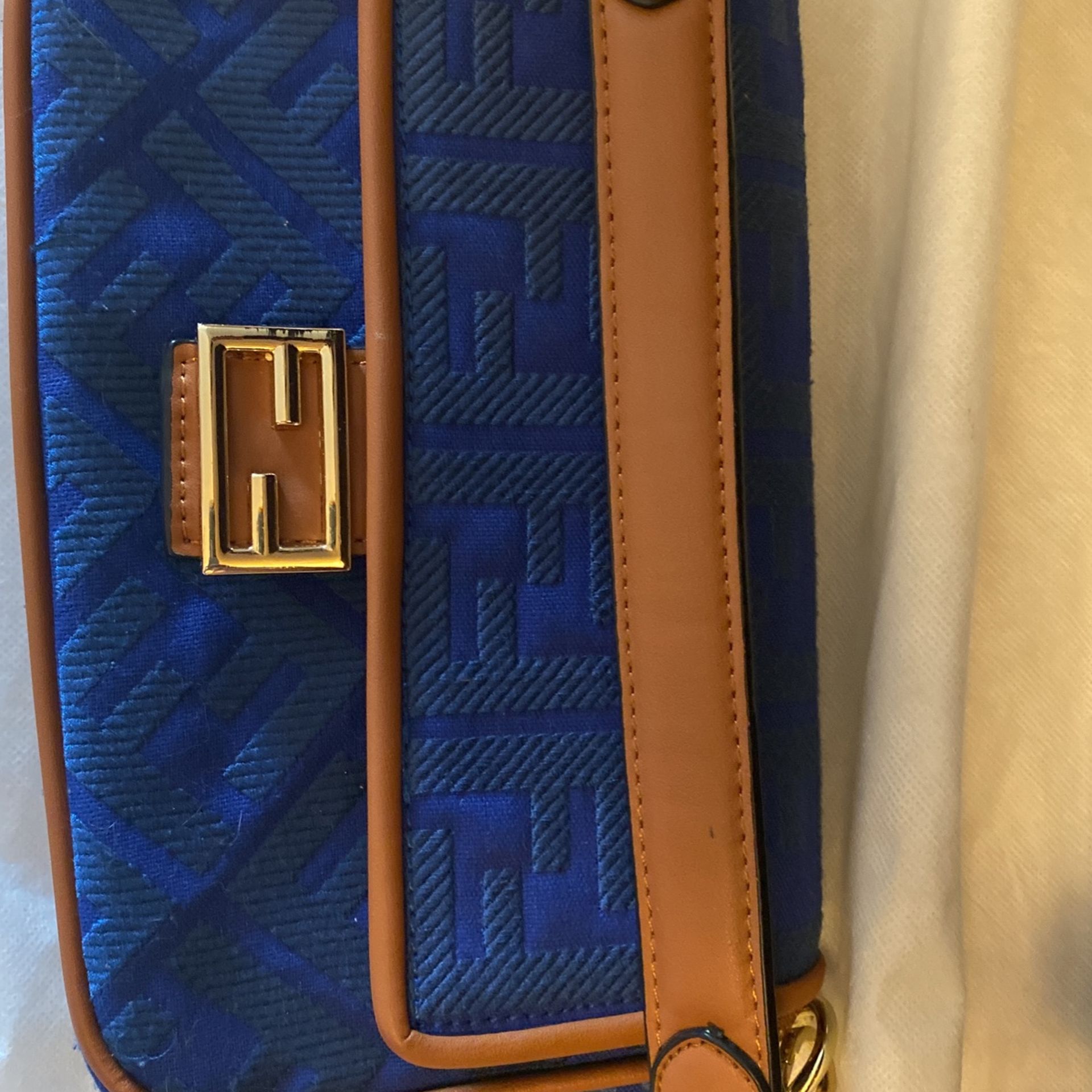 Fendi Clutch Purse-smaller type- (royal Blue In Color) Made In 🇮🇹