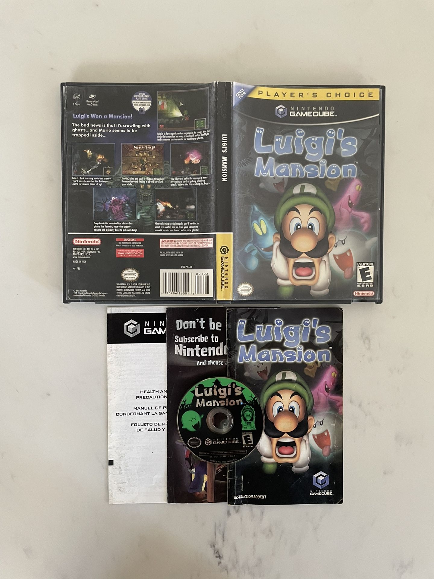 Luigis Mansion & Super Smash Bros Nintendo Gamecube GAMES