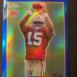 2009 Topps Chrome Michael Crabtree Blue Refractor Rookie Card #TC200 Thumbnail