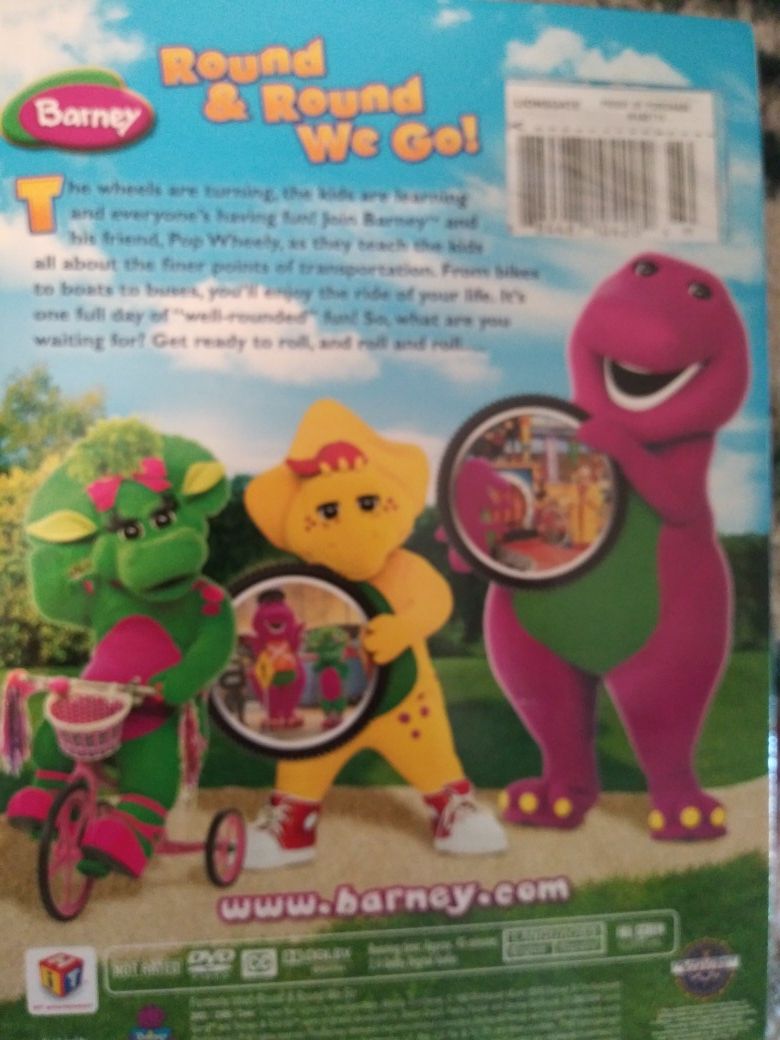 Brand New Barney Fun Wheels Only On DVD
