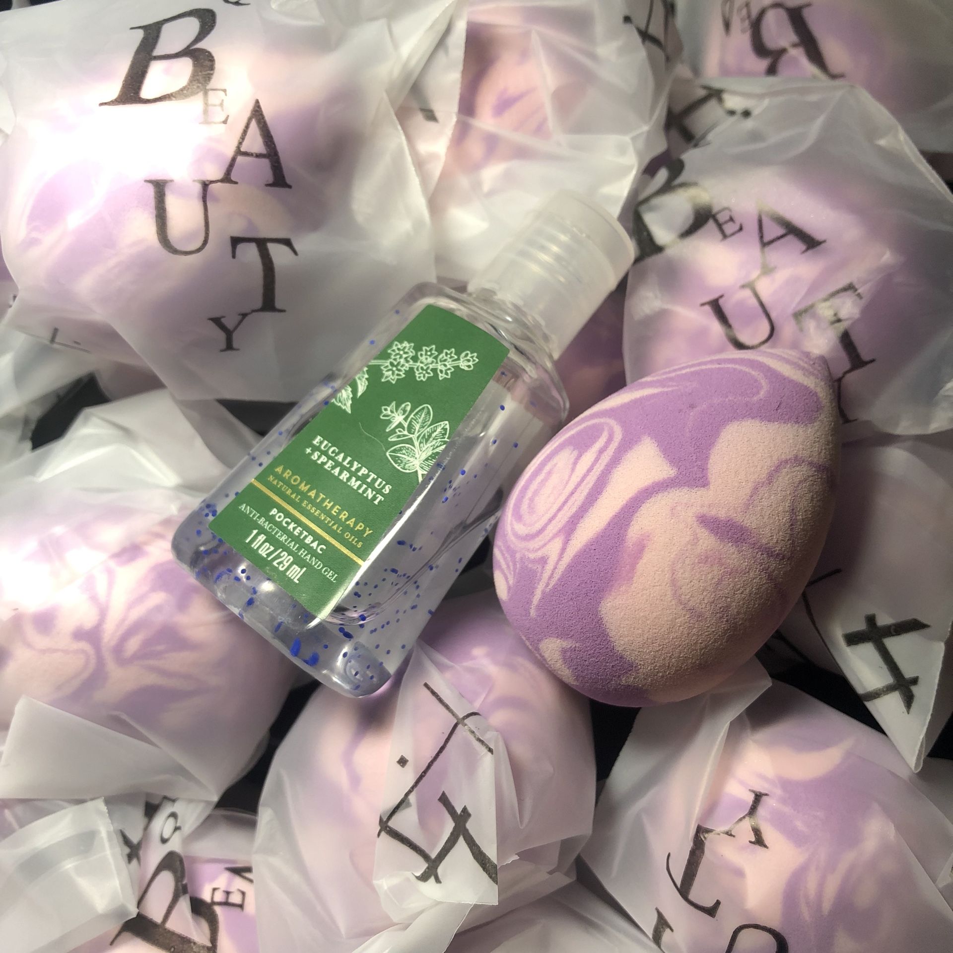 New Unused x3 Beauty Makeup Blender Sponges Pink & Purple