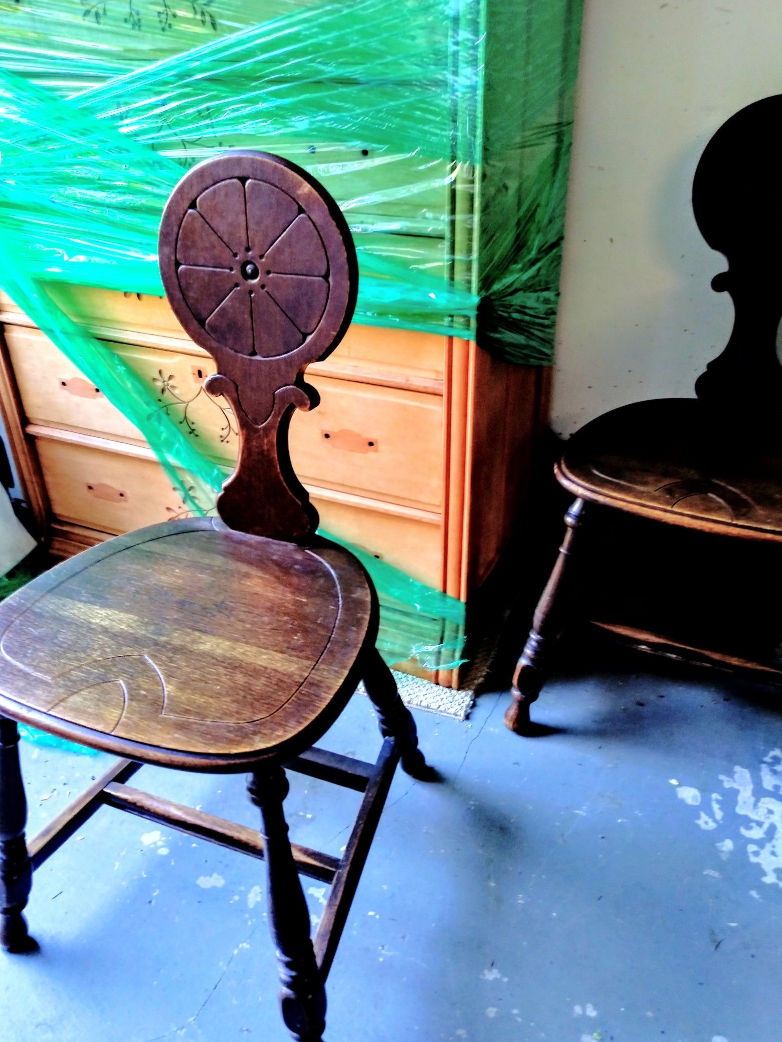 RUSTIC SALE! Vintage Western Vest & Baskets, Syroco Birds, Storage Bench, Horse Landscape Painting $25 Antique Chairs, Nesting Side Tables $45 READ⬇