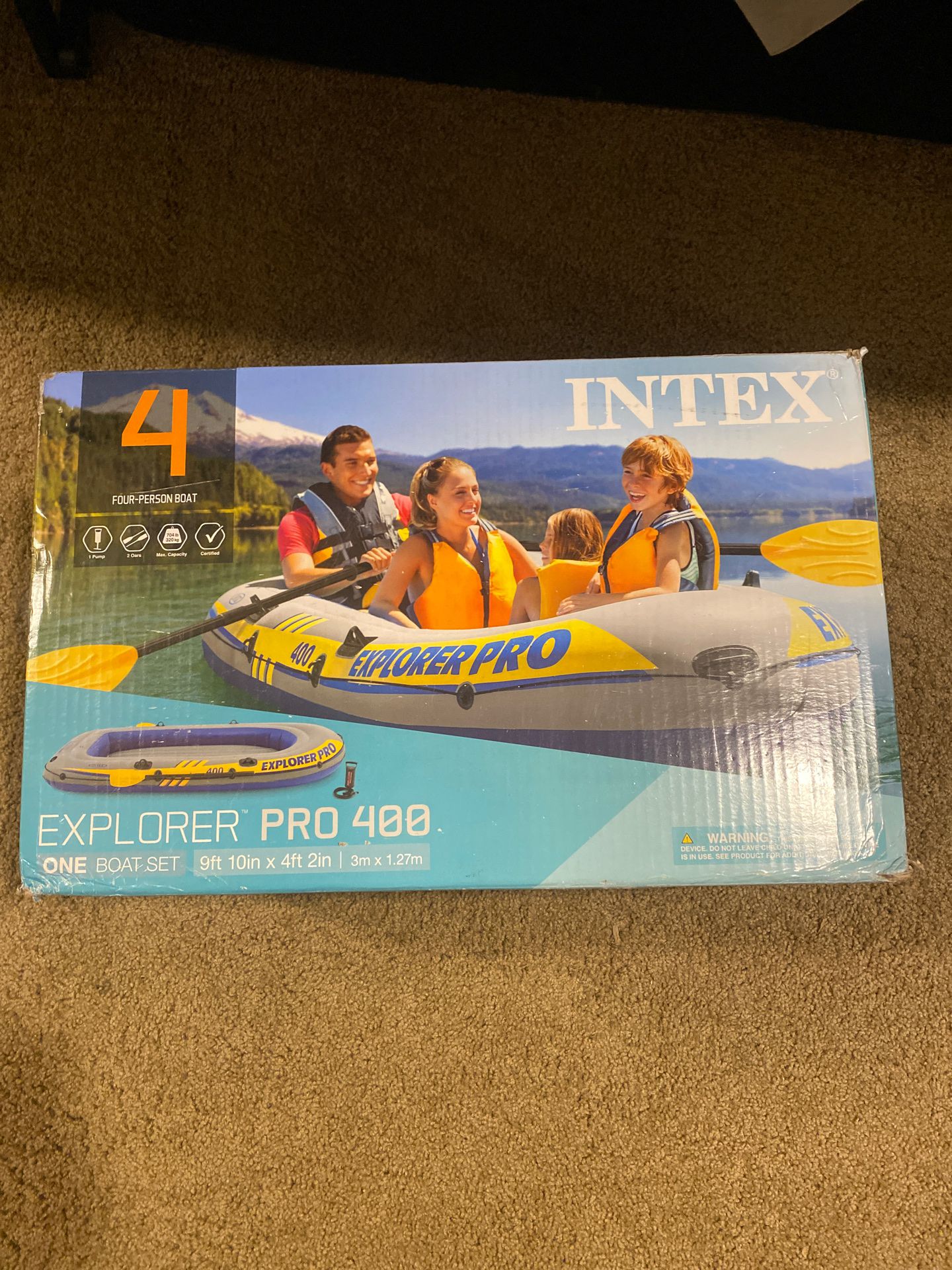 Brand New Inflatable Four Person Boat Set