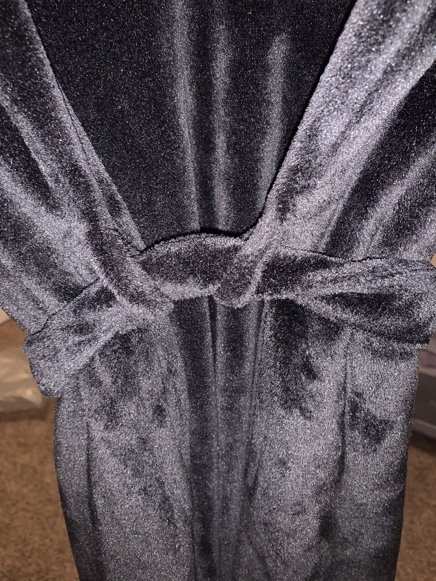 Black Polyester Robe