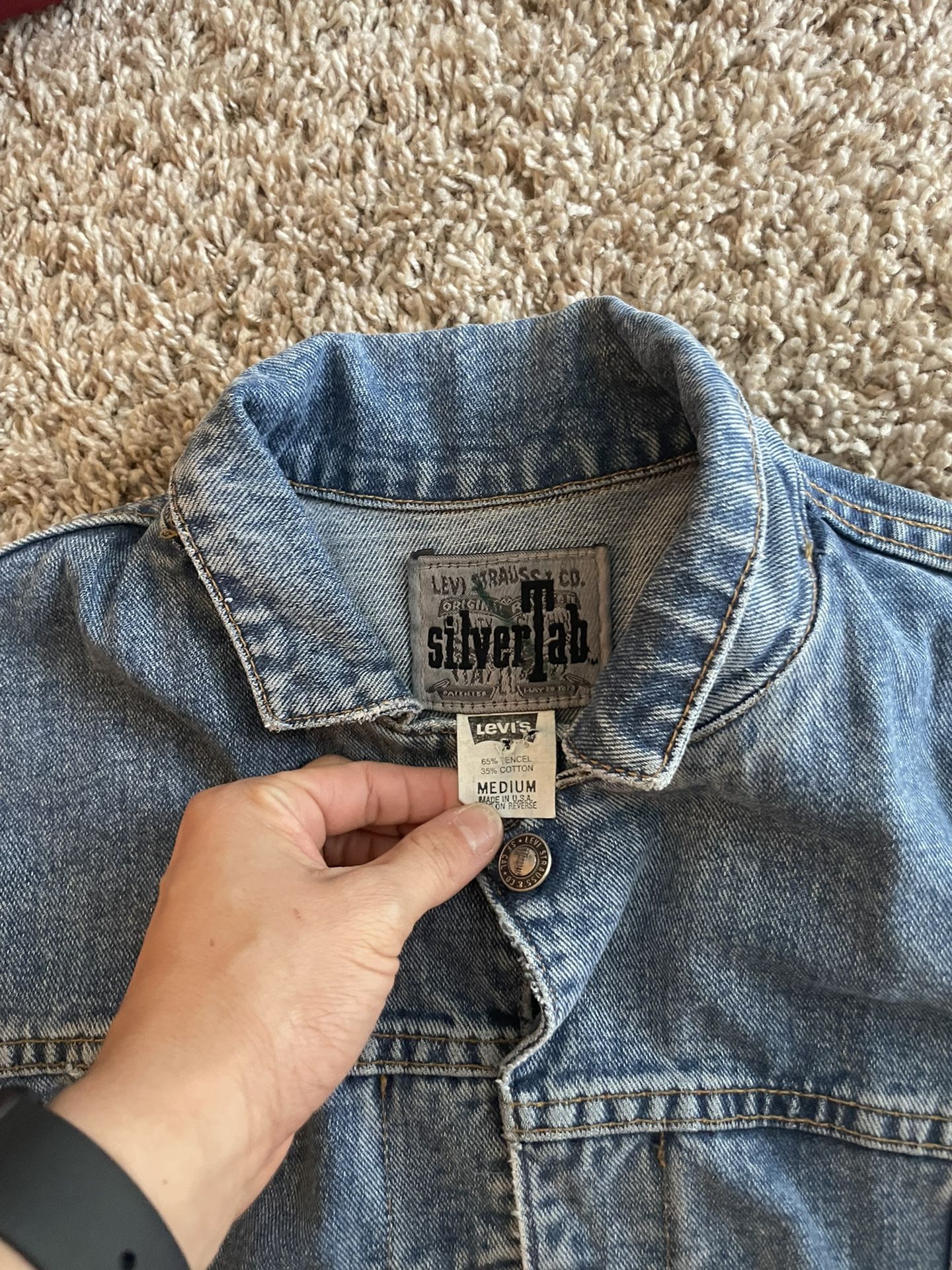 Womens Levi Long Jean Jacket
