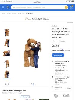 Giant 5Ft Stuffed Teddy bear  Thumbnail