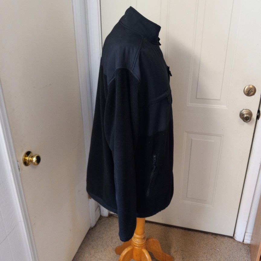 Beverly Hills Polo Club Men's Jacket 2 XL Fleece Full Zipper 4 Zip Pockets Black