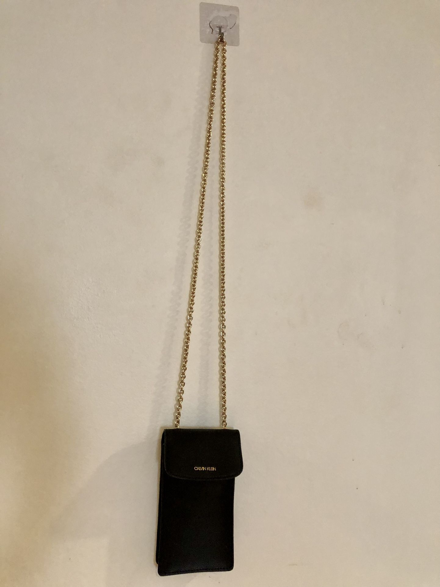 Calvin Klein Hailey Signature Chain Phone Carrier Crossbody