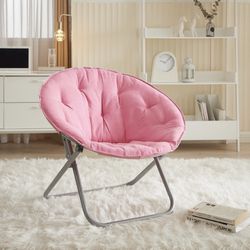 Mainstays Large Super Soft Microsuede 30" Saucer Chair, Hot Pink Pink -  Thumbnail