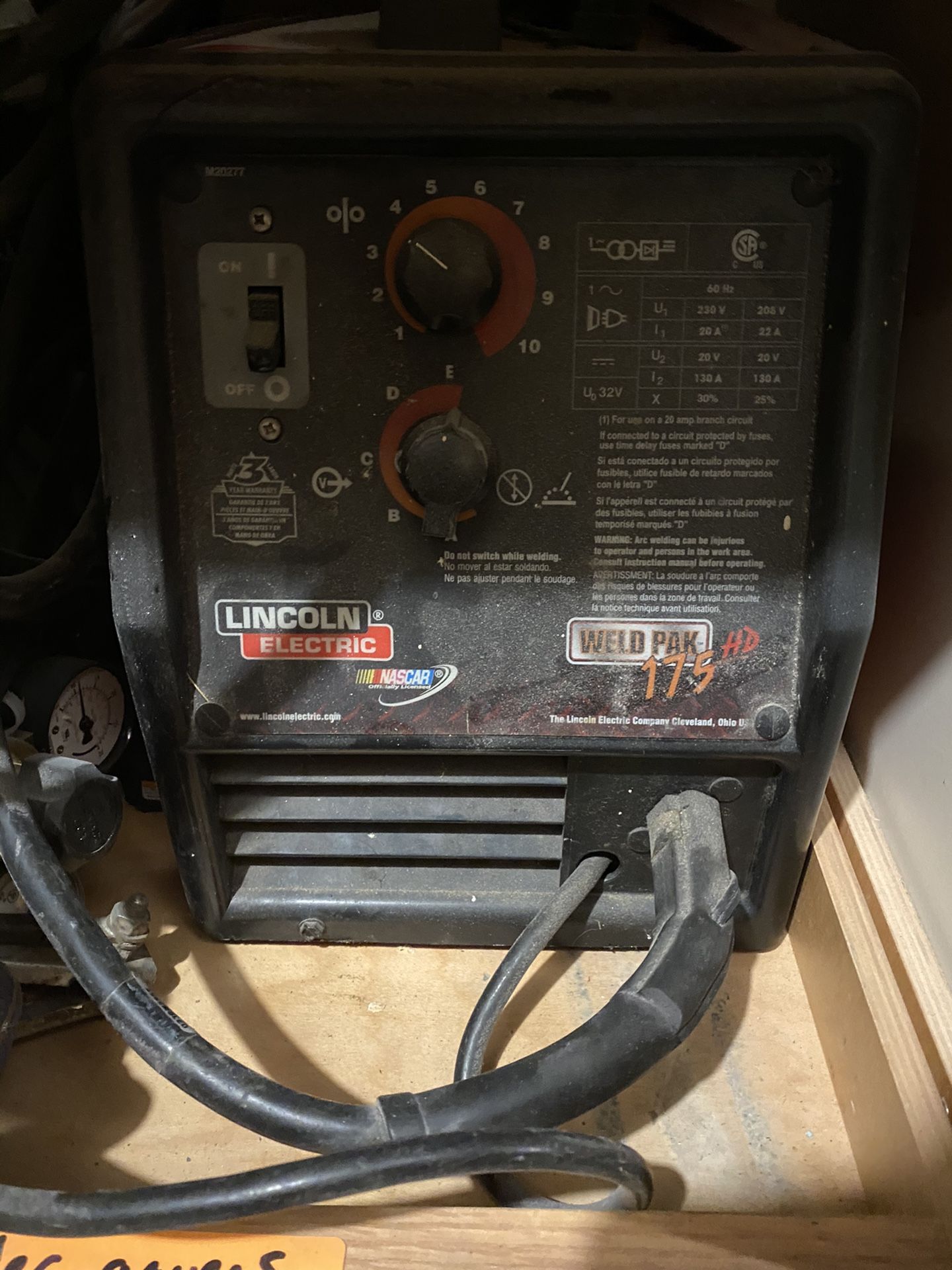 Lincoln weld pak 175hd nascar addition with gas set up mig wire feed