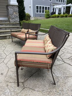 Two Benches With Cushions Thumbnail