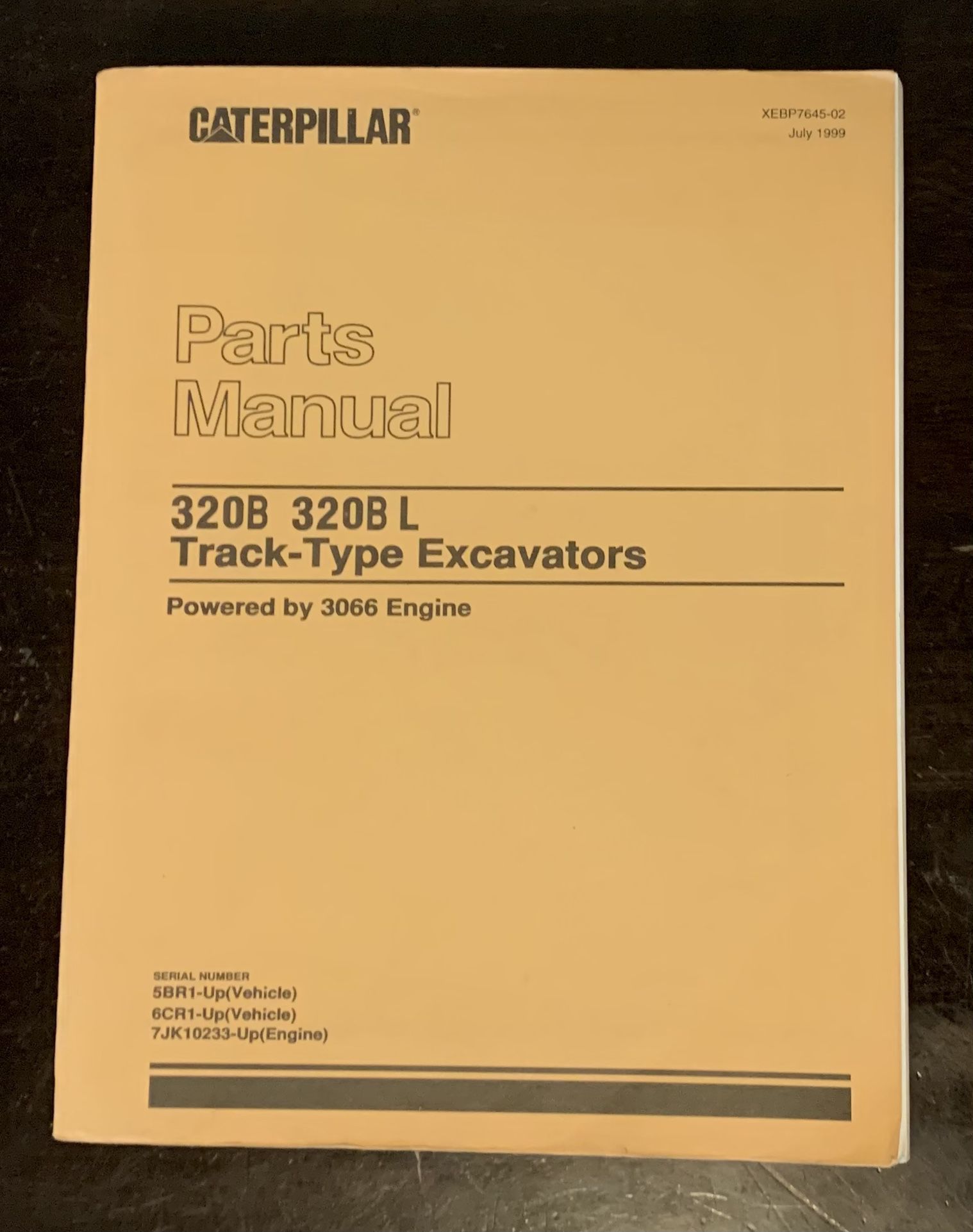 Caterpillar 320B 320B L Track-Type Excavators Parts Manual Book 3006 Engine 5BR1  