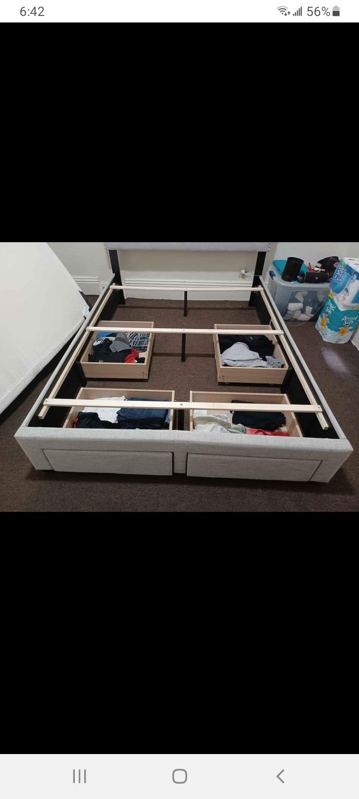 Queen Size Storage Bed Frame