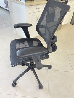 WorkPro® 1000 Series Ergonomic Mesh/Mesh Mid-Back Task Chair, Black/Black Thumbnail