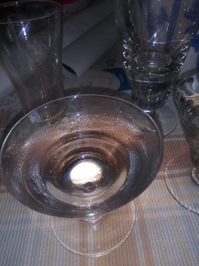 Cocktail glasses. They are crystal.