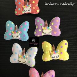 Unicorn Polka Dot Hair Accessories For Kids  Thumbnail