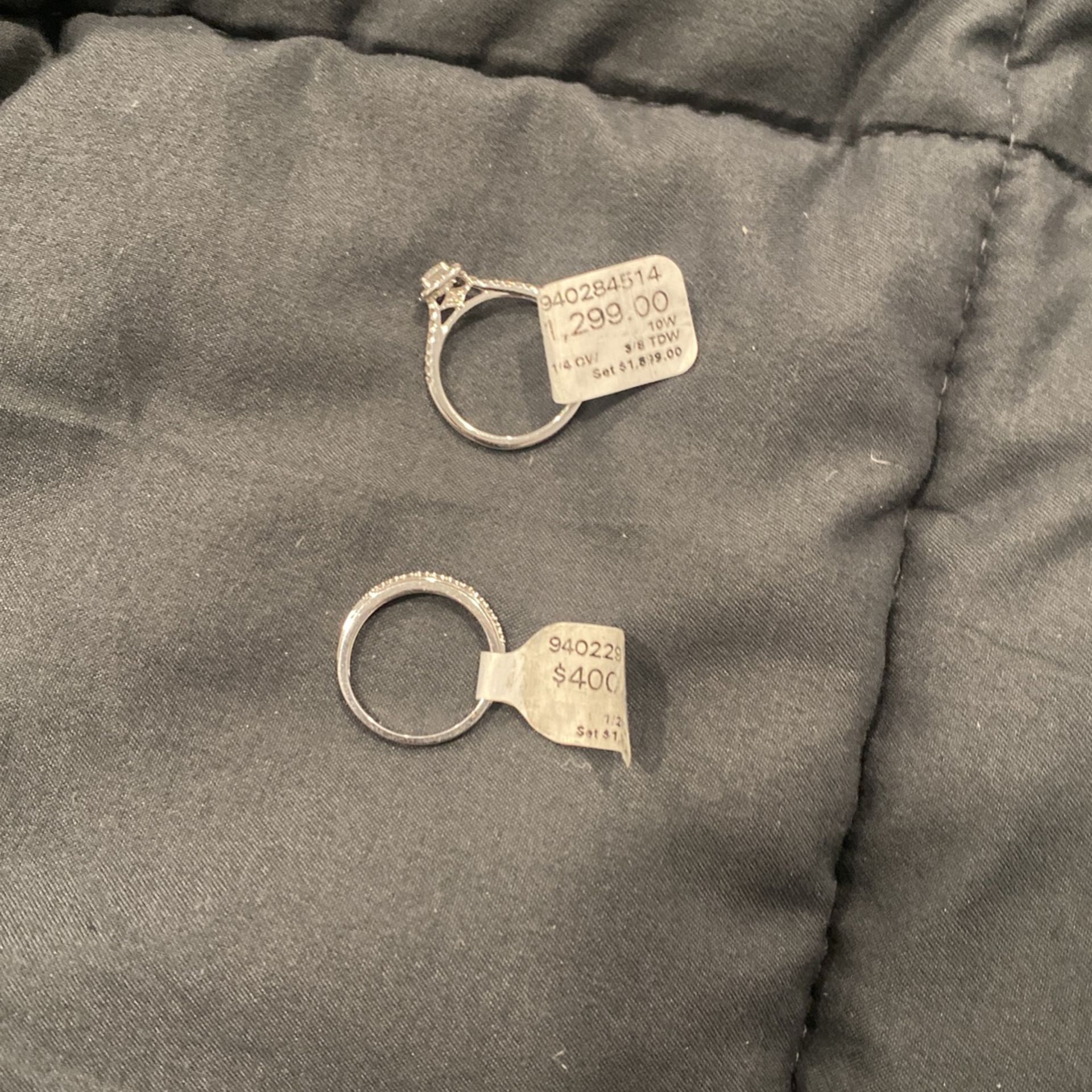 White Gold Wedding Ring Set
