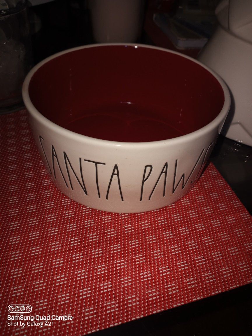 Rae Dunn Christmas Cookie Jar And Dog Bowl