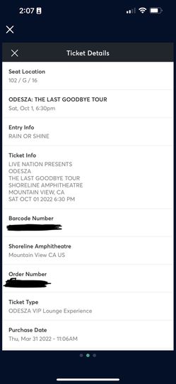 1 VIP ticket to ODESZA this Saturday at Shoreline - DM me for details! Thumbnail