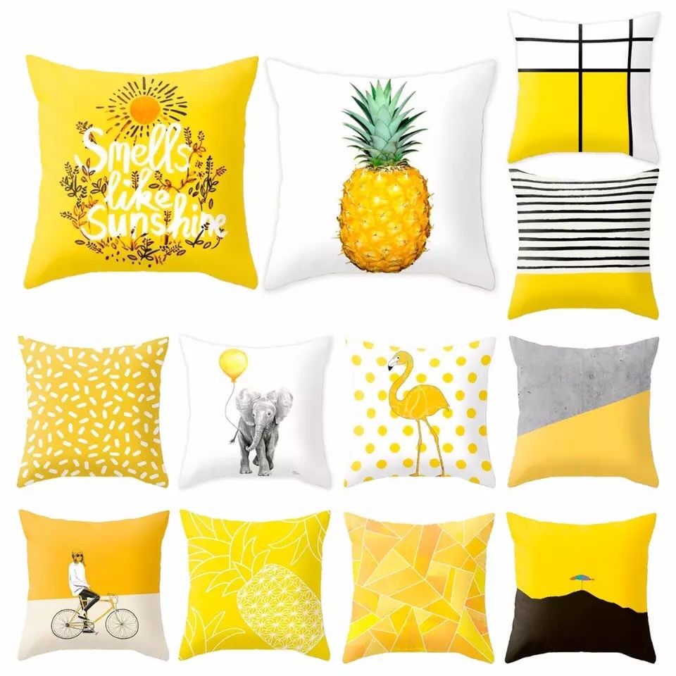 Geometric Amarillo Pillow Decor