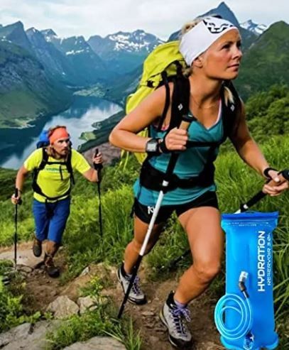 Stay Hydrated! Premium Leakproof Water Bag - Perfect for Hiking, Biking, Skiing and Snowboarding