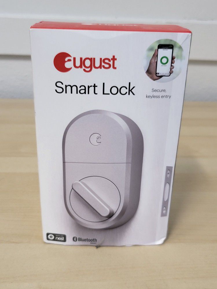 August Smart Lock 3rd Generation Silver Secure Keyless Entry