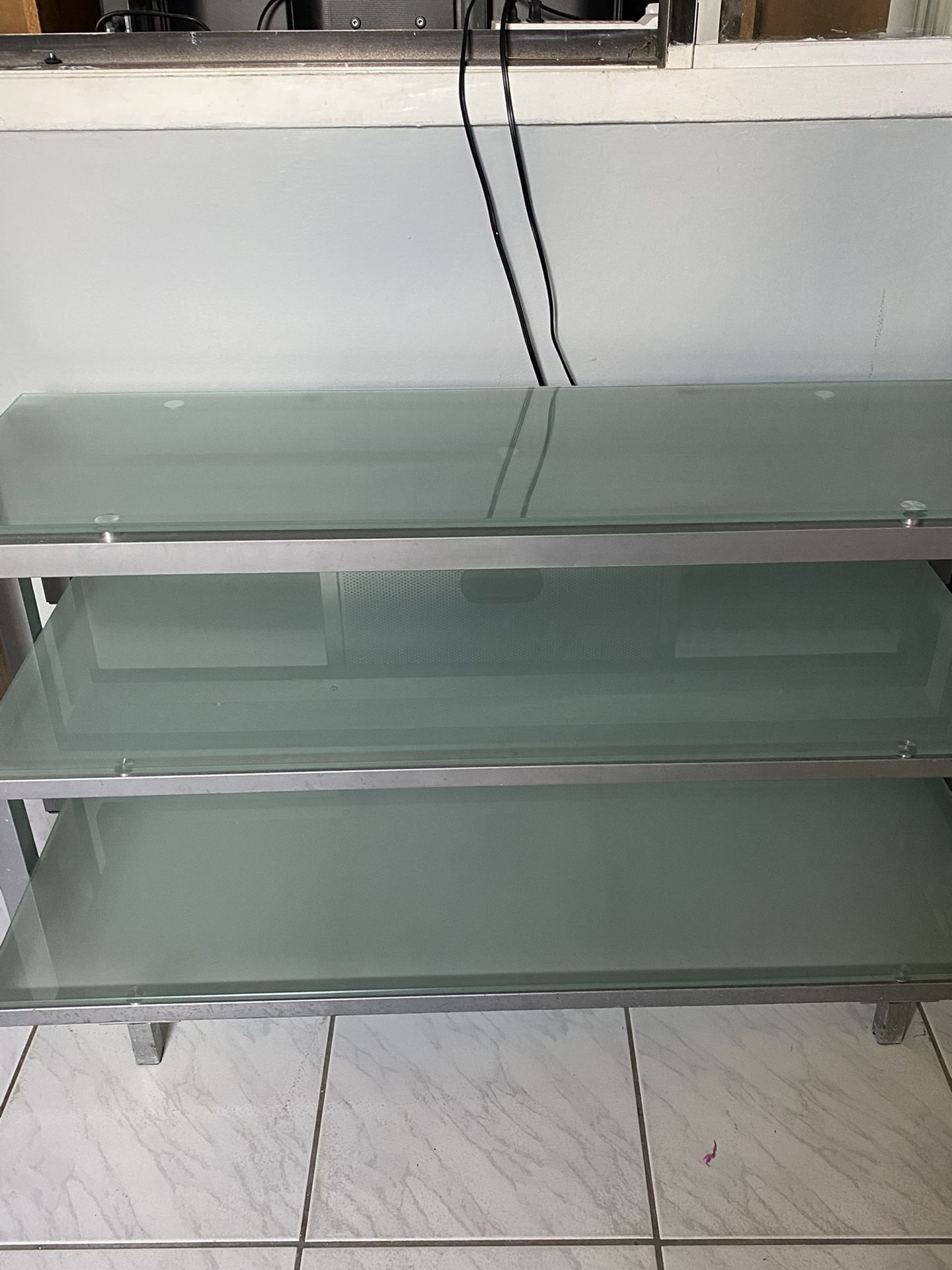TV STAND !! ALL GLASS !! NEW!!