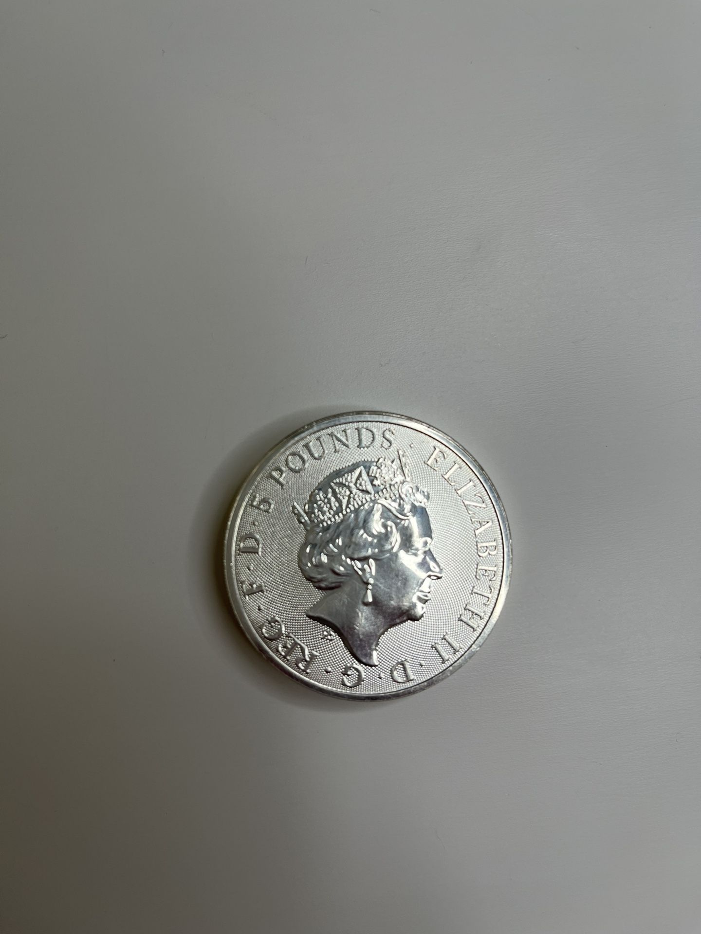 2022 British Royal Mint Lion 2 Oz Silver Coin