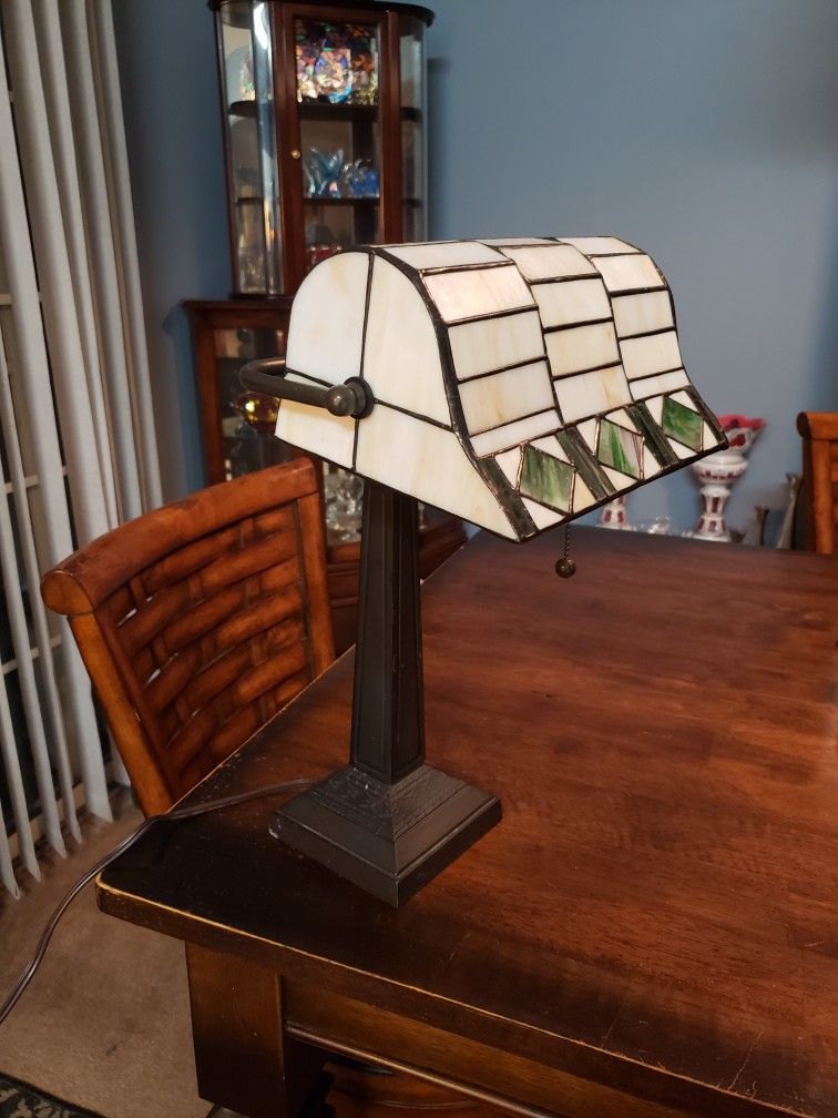 Stained Glass Banker's Lamp Desk Lamp