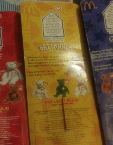 1993 McDonald's Beanie Babys Rare With Errors