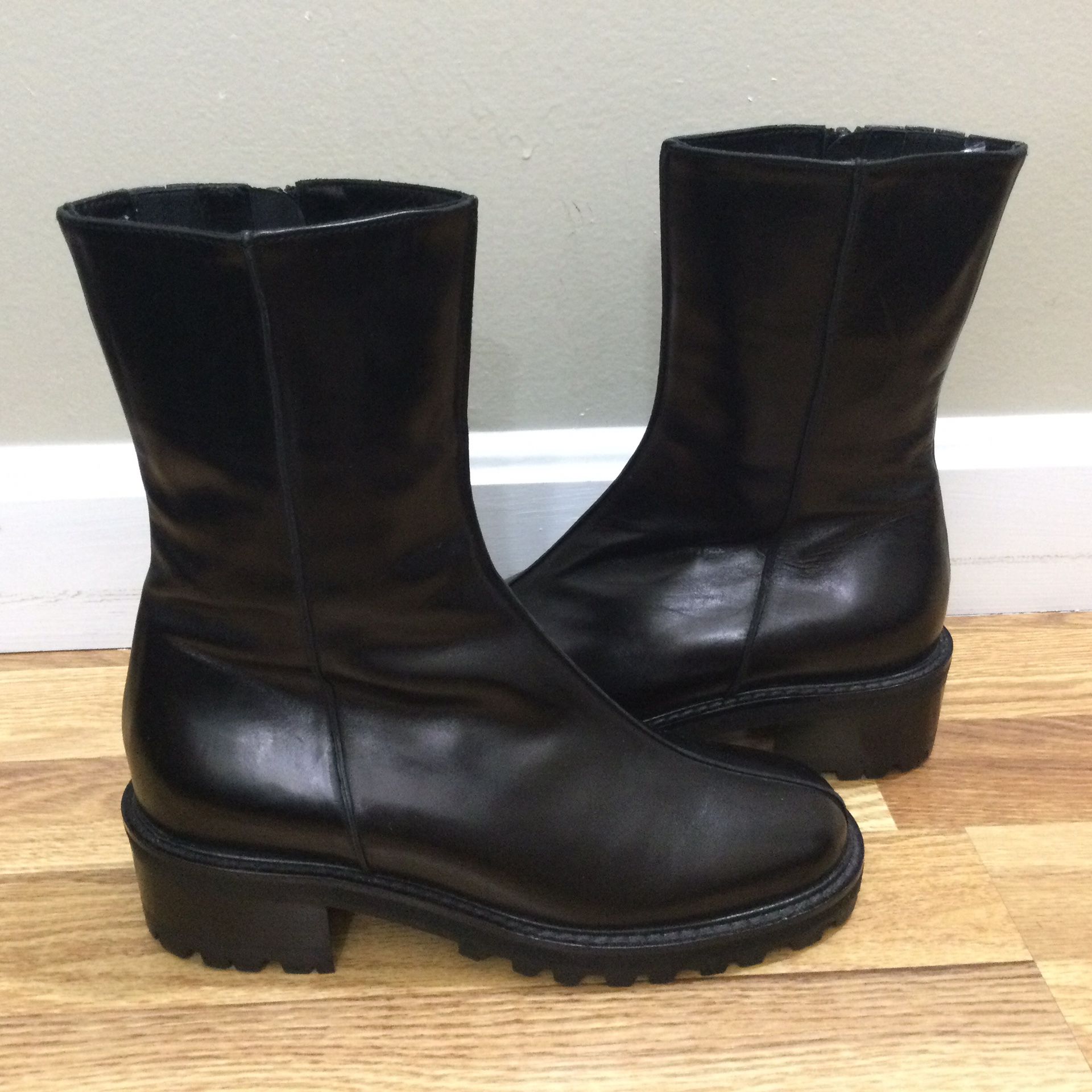 Varda Handmade In Italy Worms Leather Boots - Vintage
