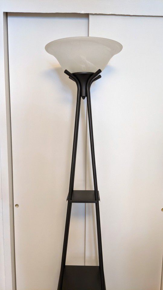 Mainstays Charcoal Metal Transitional, Mainstays 69 Etagere Floor Lamp
