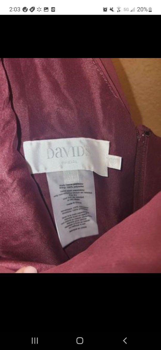 Davids Bridal Bridesmaid Dress
