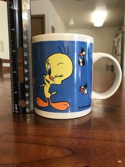 1999 Warner Bros."Tweety Bird/Sylvester" Collector Mug - Looney Tunes by Gibson Thumbnail