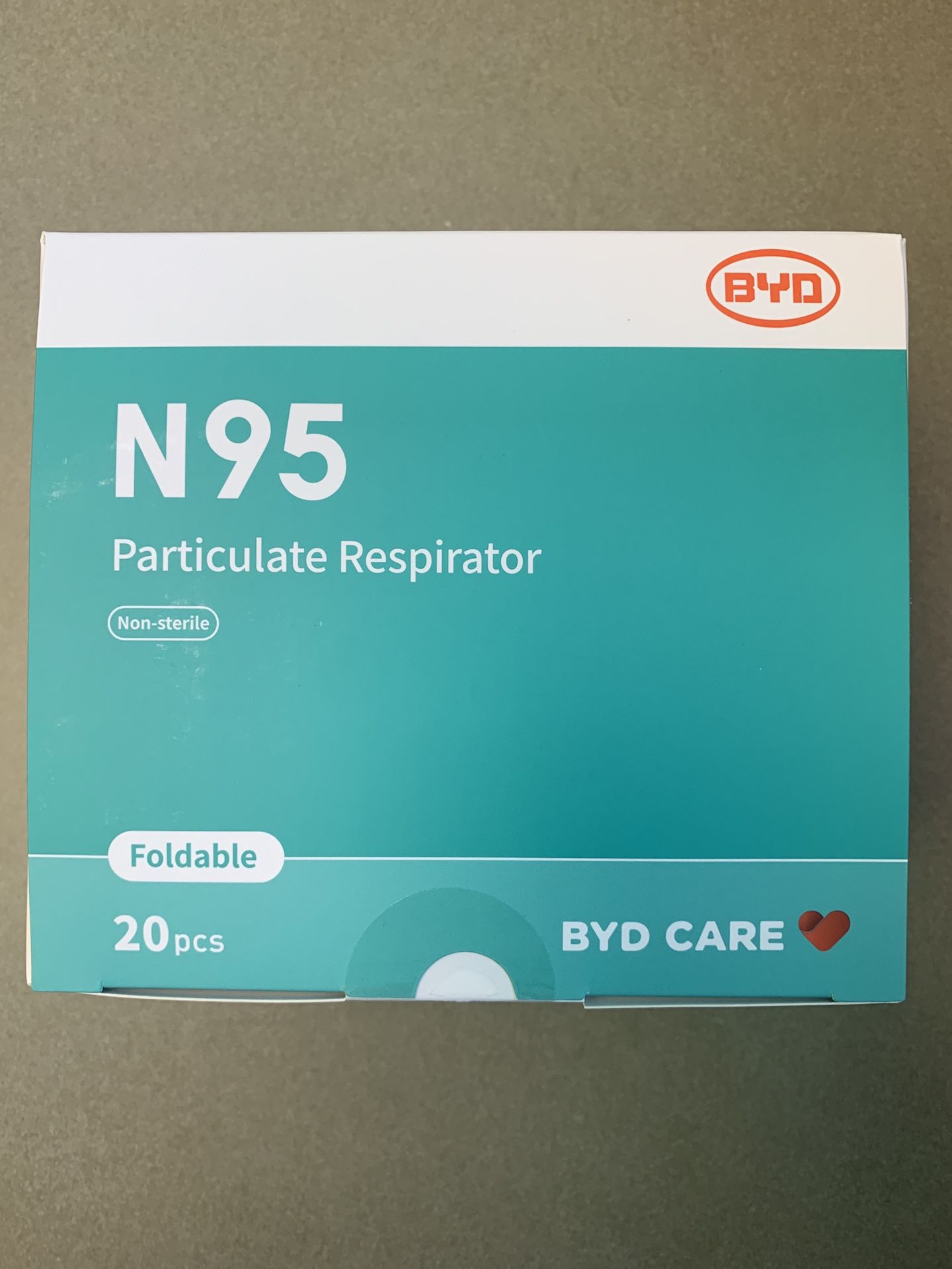 BYD Genuine  N95 Protective Disposable  Masks NIOSH Approved DE2322 (20-Pack)