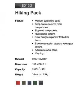 Hiking Backpack Thumbnail
