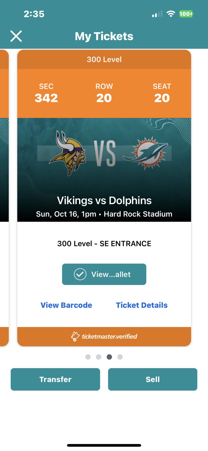Dolphins VS Vikings
