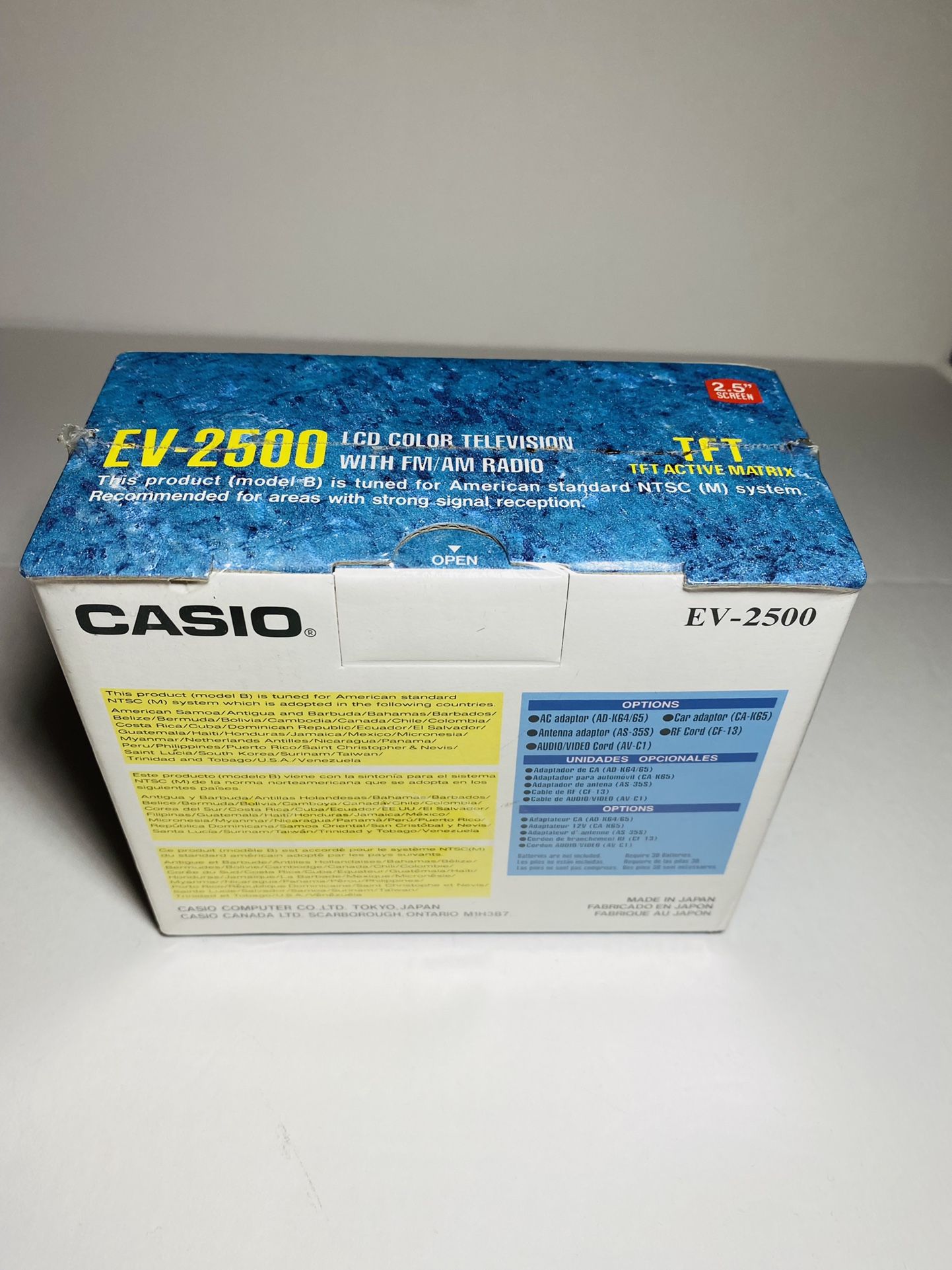 EV-2500 Vintage Casio Portable LCD TV Handheld Color Television SEALED New