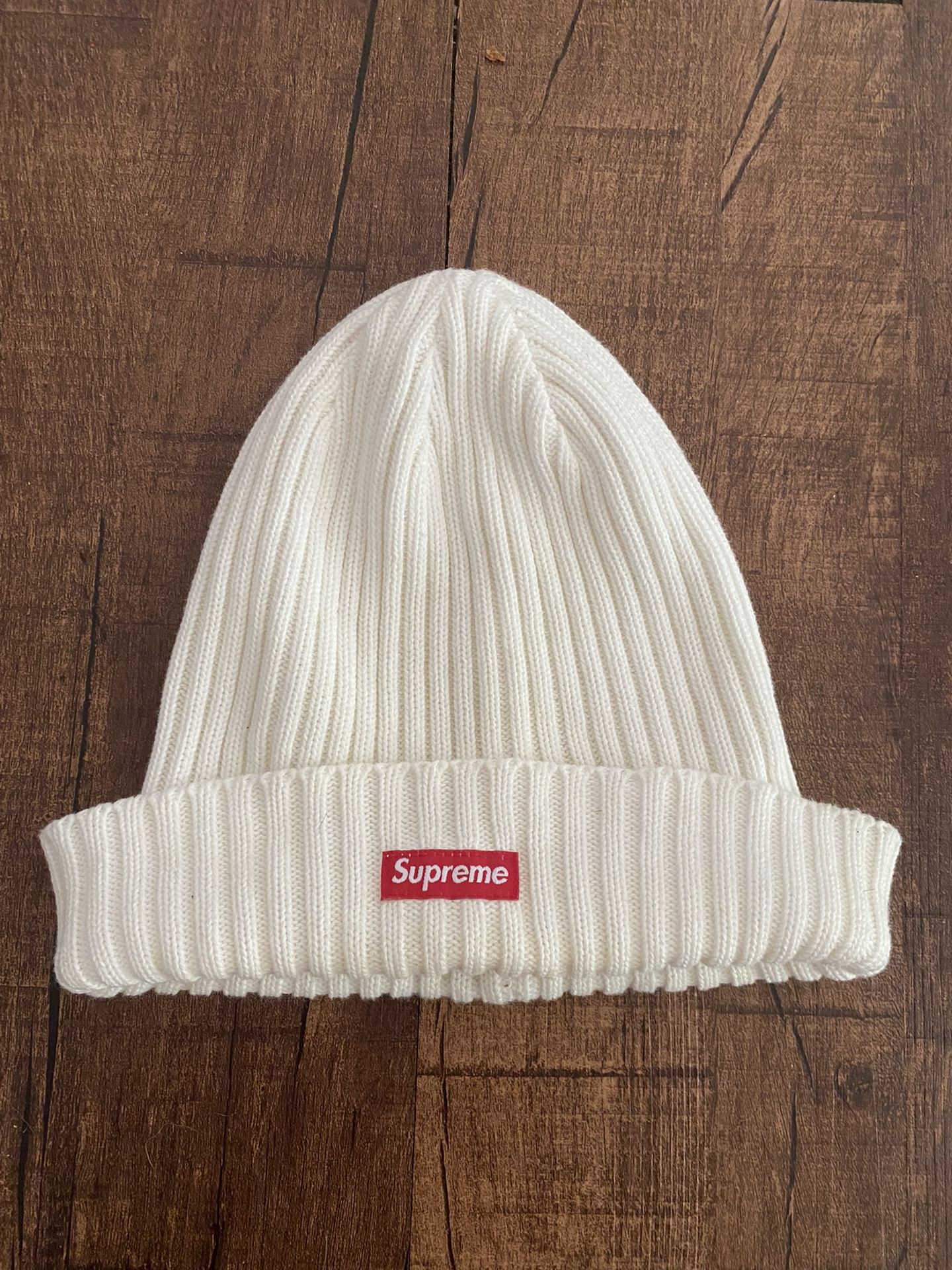 Supreme Overdyed White Beanie