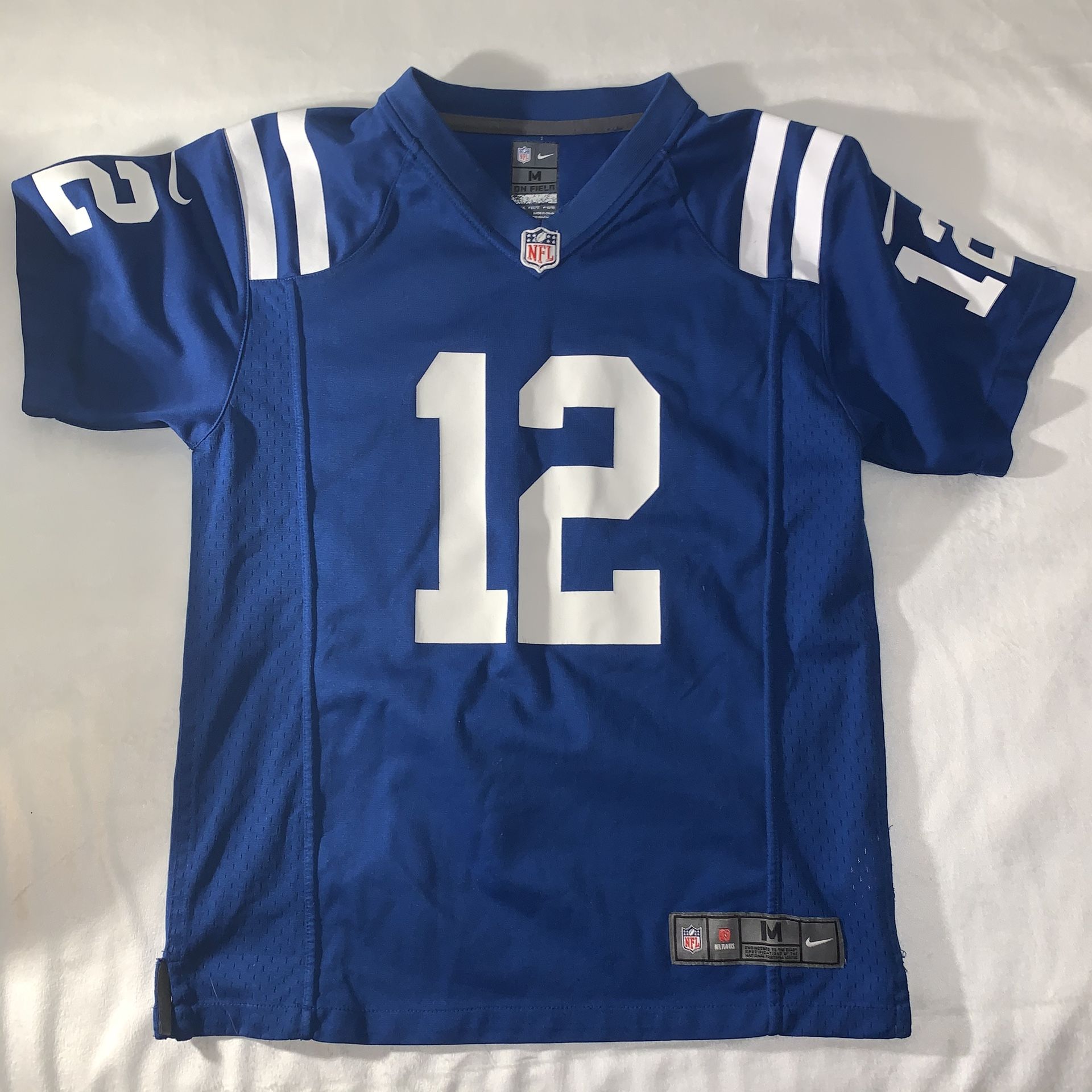 Nike On Field Indianapolis Colts Andrew Luck NFL Jersey Youth Kids SZ M Blue