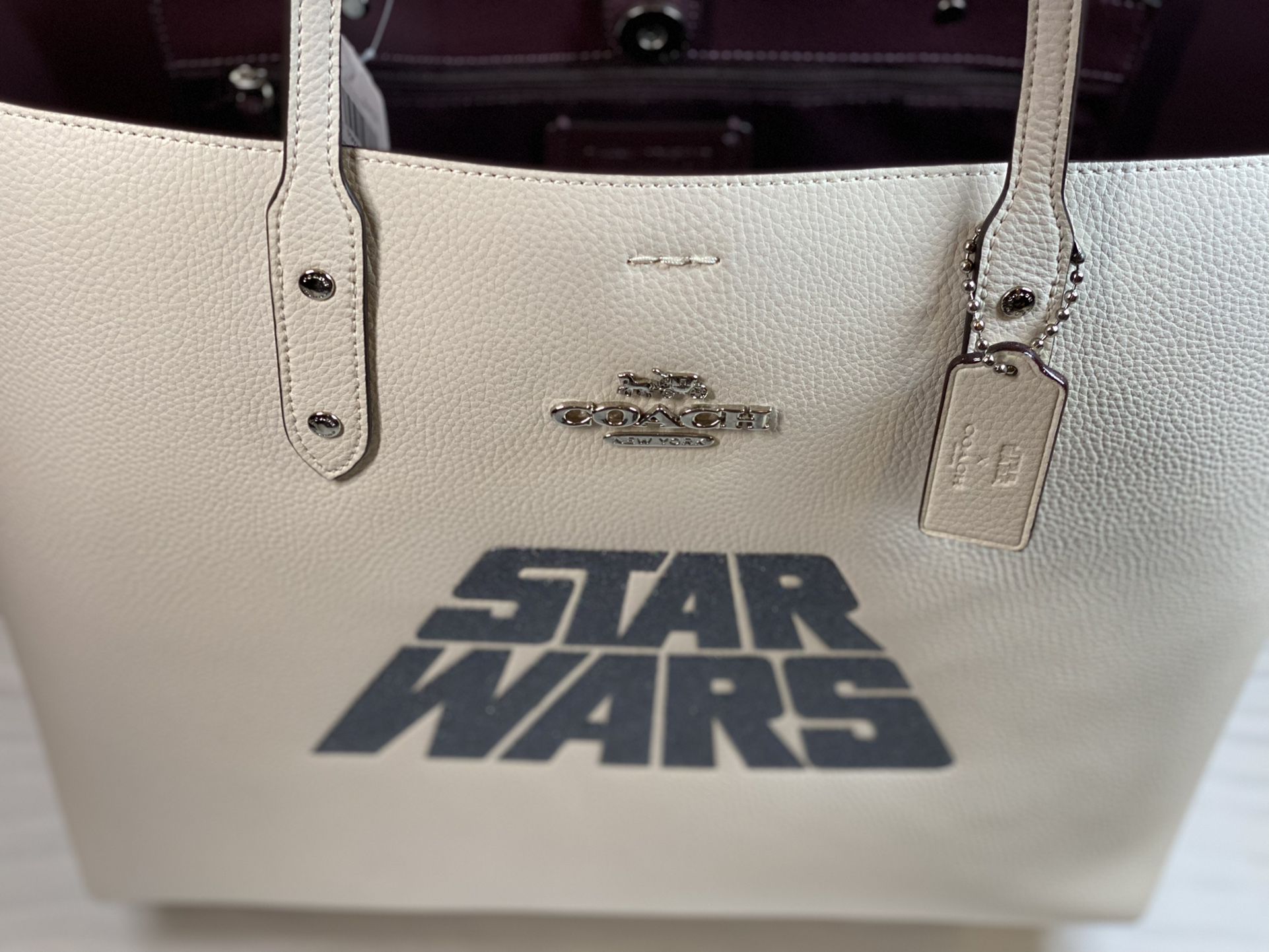 NWT Authentic Coach Collectible Limited Edition Star Wars Large Tote  W/ Complimentary Coach Box, Tissue & Bag - MSRP:$428 - $ALE FIRM Price:$175