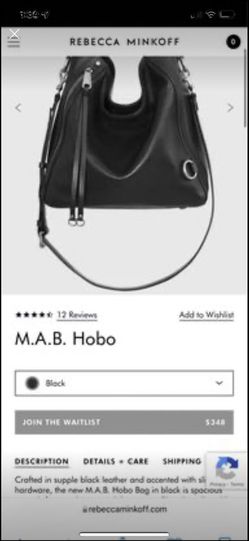 Rebecca Minkoff MAB Hobo bags.  Price is per bag. Thumbnail