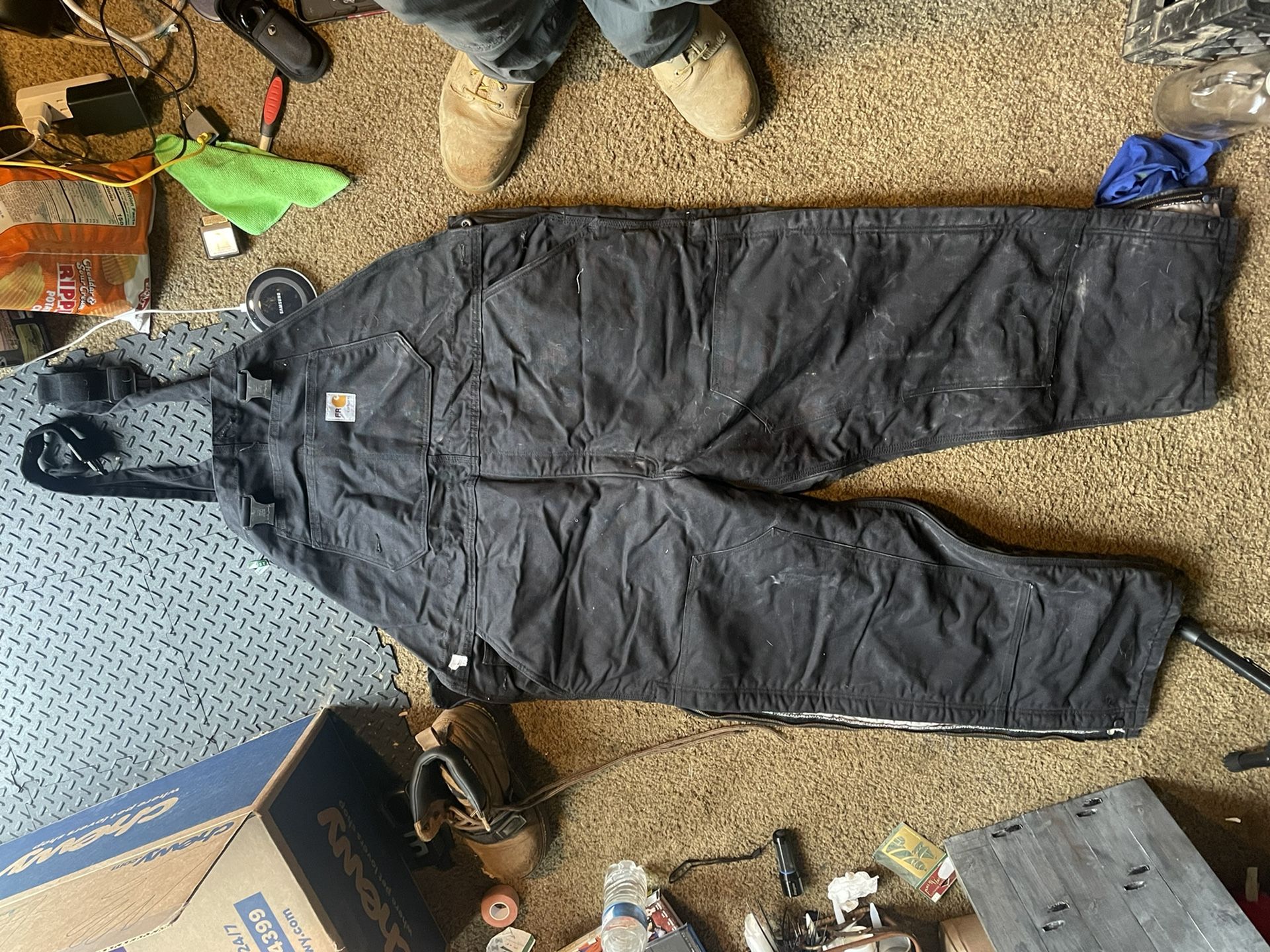 FLAME-RESISTANT DUCK BIB OVERALL/QUILT-LINED