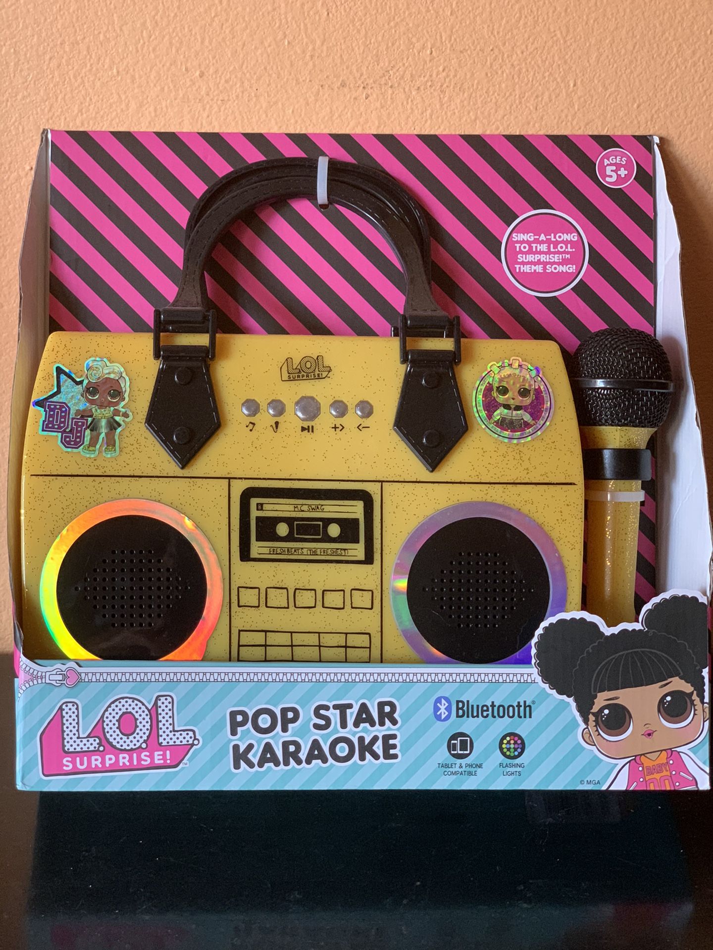 New LOL Surprise Bluetooth Purse Karaoke Machine Fun Karaoke Microphone for Kids & Teens for